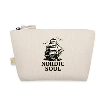 Nordic Soul – Maritime Vintage Sailing Ship Design - Organic Pouch - nature - Front