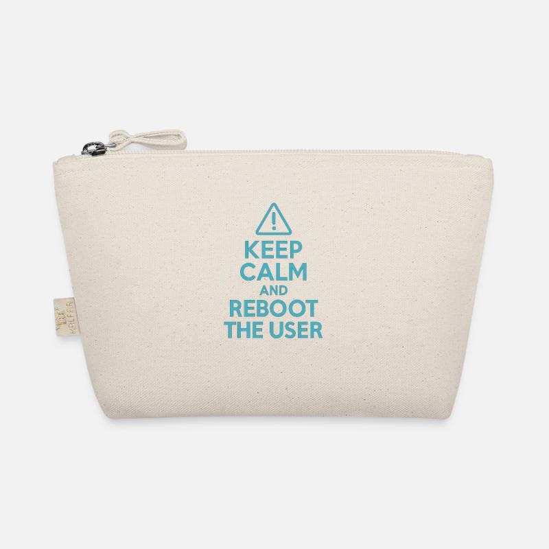 Keep Calm and Reboot the User – Funny IT Shirt Organic Pouch