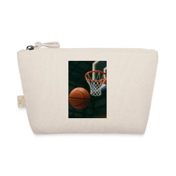 Basketball on its way to the basket - Organic Pouch - nature - Front