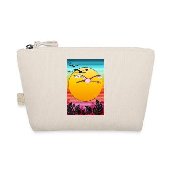 Fliegende Flamingos im Sonnenuntergang - Bio-Täschchen - Natur - Vorne