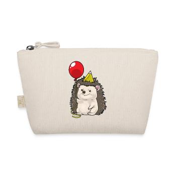 Hedgehog Birthday Balloon - Organic Pouch - nature - Front
