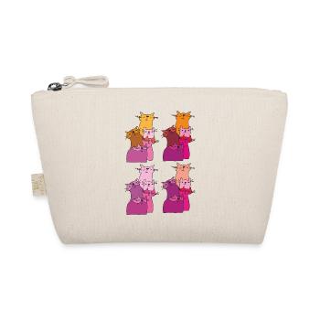 Cats Meet Pattern - Organic Pouch - nature - Front