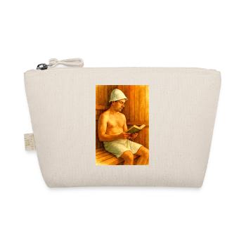Reading in the sauna - Organic Pouch - nature - Front