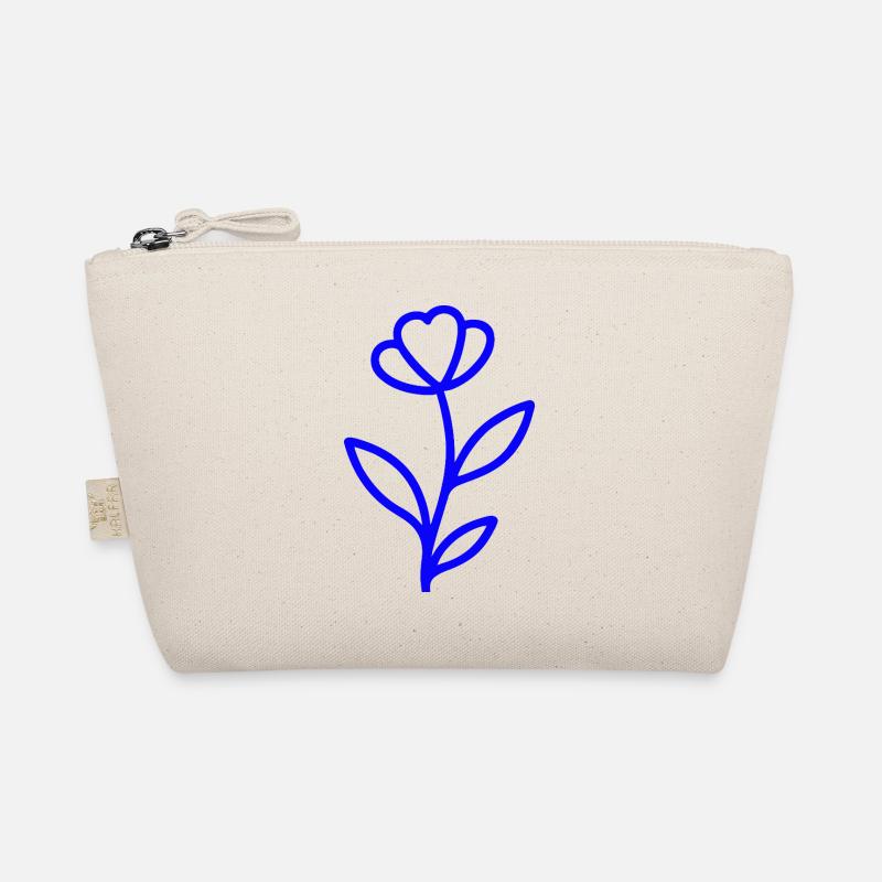 Line Art Blume – Minimalistisches Blumenmotiv in e Bio-Täschchen