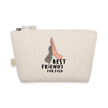 Best Friends Forever - Tierliebe High Five Design - Organic Pouch - nature - Front