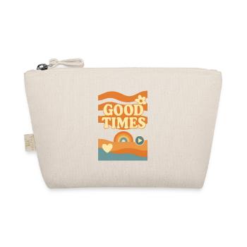 Good Times – Retro Design with Rainbow and Flowers - Organic Pouch - nature - Front