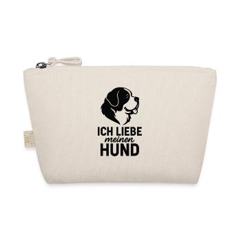 Ich liebe meinen Hund Bernhardiner - Bio-Täschchen - Natur - Vorne