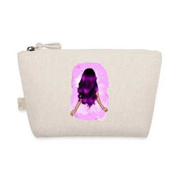 Beauty with long purple hair - Organic Pouch - nature - Front