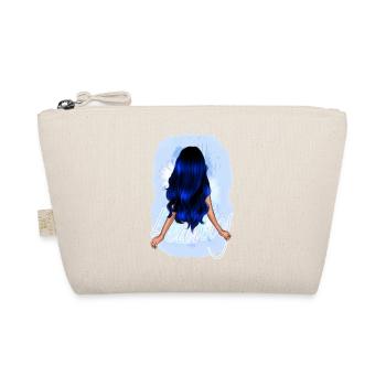 Beautiful girl with long blue hair - Organic Pouch - nature - Front