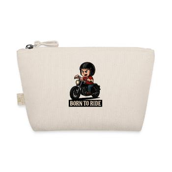 Child biker – Born to Ride - Organic Pouch - nature - Front