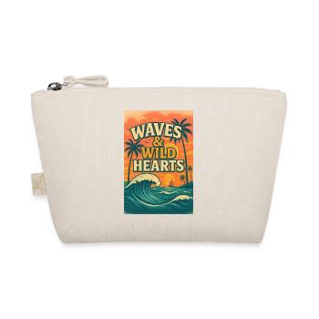 Waves & Wild Hearts - Bio-Täschchen - Natur - Vorne