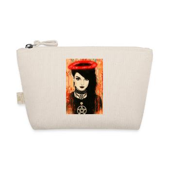 Gothic Angel Halo Woman omikly Anarchy Rock - Organic Pouch - nature - Front