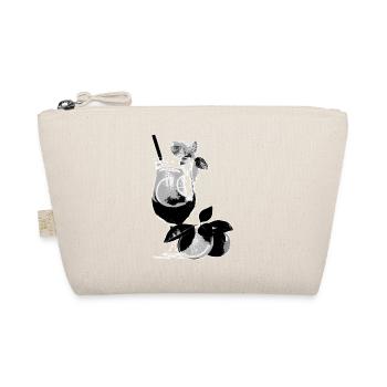 Drink Cocktail Glass Orange Black White Graphic - Organic Pouch - nature - Front
