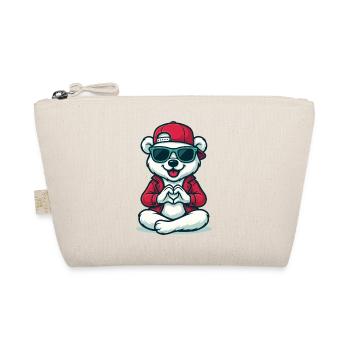 Chill Heart Bear - Organic Pouch - nature - Front