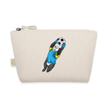 Panda Torwart Fußball - Bio-Täschchen - Natur - Vorne