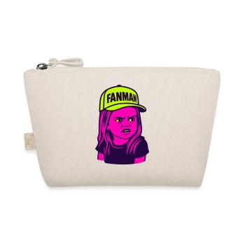 FANMAN Pop-Art-Mädchen mit Cap - Bio-Täschchen - Natur - Vorne