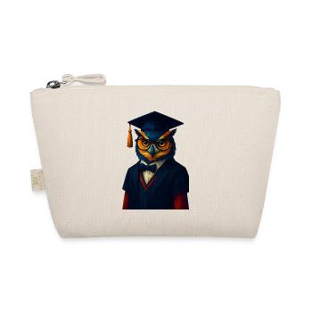 WPAP Style Animal - Owl in Professor Outfit Bow Tie - Organic Pouch - nature - Front