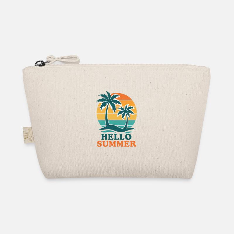 Plage avec palmiers et coucher de soleil Trousse biologique