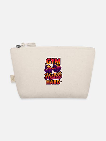 Iron Will. Savage Flow. Grind Mode On. - Organic Pouch - nature - Front