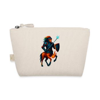 WPAP Style Animal - Centaur in Armor with Laser Lance - Organic Pouch - nature - Front