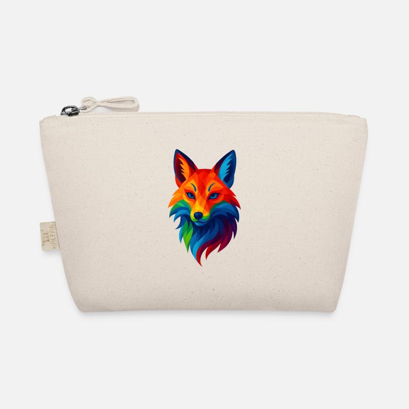 WPAP Stil Tiere - Kitsune Fuchsgeist Bio-Täschchen