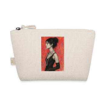 Femme au collier de perles rouge omikly pop art - Trousse biologique - nature - Devant