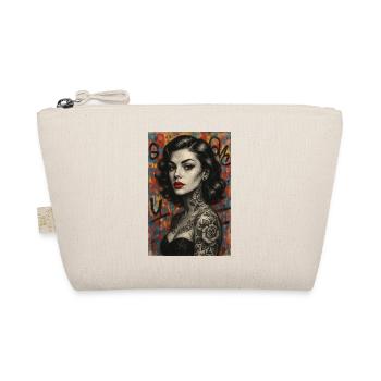 Modern pin up femme Omikly streetart vintage retro - Trousse biologique - nature - Devant