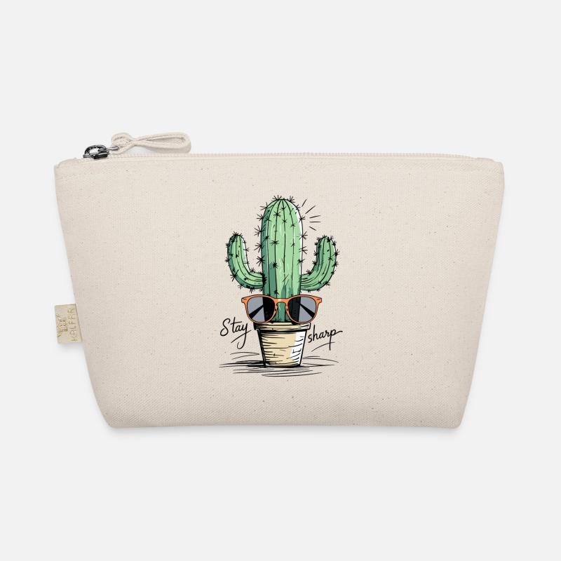 Cactus Sunglasses Design - Organic Pouch - nature