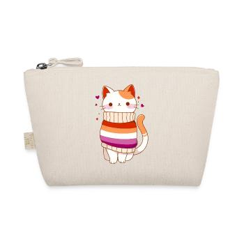 Lesbian Cat LGBTQ+ Pride Sapphic Kawaii queer - Organic Pouch - nature - Front