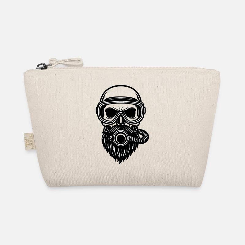 Skull Diver - Bio-Täschchen - Natur