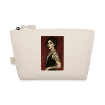 Woman Elegant burgundy pearl necklace Omikly Art - Organic Pouch - nature - Front