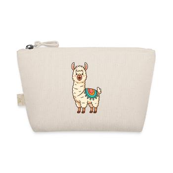 Süßes Lama Motiv Design | Comic Cartoon Style Cute - Bio-Täschchen - Natur - Vorne