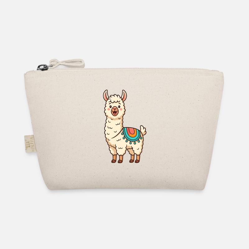Süßes Lama Motiv Design | Comic Cartoon Style Cute Bio-Täschchen