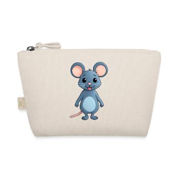 Cute Little Comic Style Mouse Mice - Organic Pouch - nature - Front