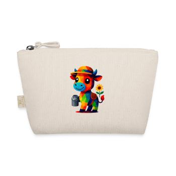 WPAP Polygon Kawaii Style Animal Baby Cow Milk Jug - Organic Pouch - nature - Front