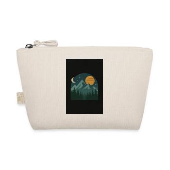 Night Mountain Landscape Illustration - Organic Pouch - nature - Front