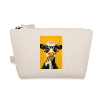 Cool Cow with Glasses - Organic Pouch - nature - Front