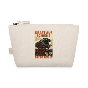 BR 50 Steam Locomotive Power on Rail Rolls - Organic Pouch - nature - Front