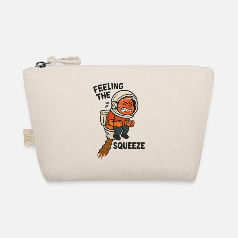 WC Stuhlgang Toilette Witzig Astronaut Kinder - Bio-Täschchen - Natur