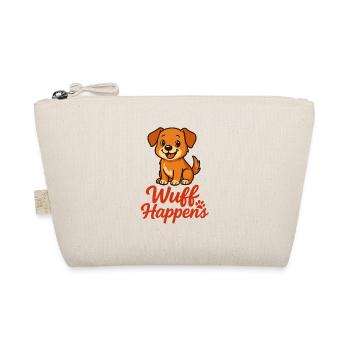 Wuff Happens...mega cutes Hundedesign - Bio-Täschchen - Natur - Vorne