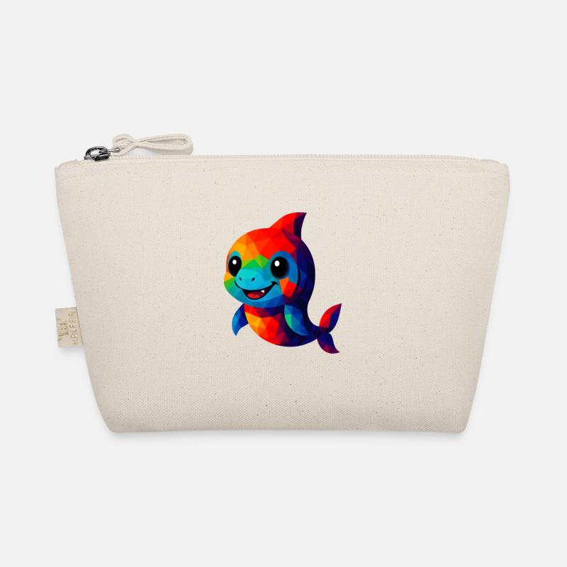 WPAP Polygon Kawaii Style Animaux Bébé Requin Trousse biologique