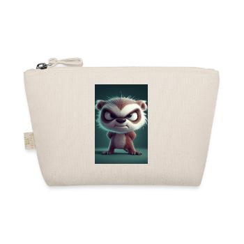 Grumpy Cartoon Sloth Attitude - Organic Pouch - nature - Front