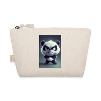 Mürrische Cartoon Panda Stimmung - Bio-Täschchen - Natur - Vorne
