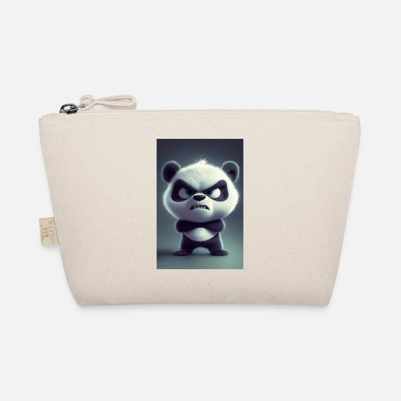 Grumpy Cartoon Panda Mood Organic Pouch