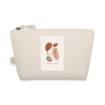 Minimalist portrait with empowering sheet and message - Organic Pouch - nature - Front