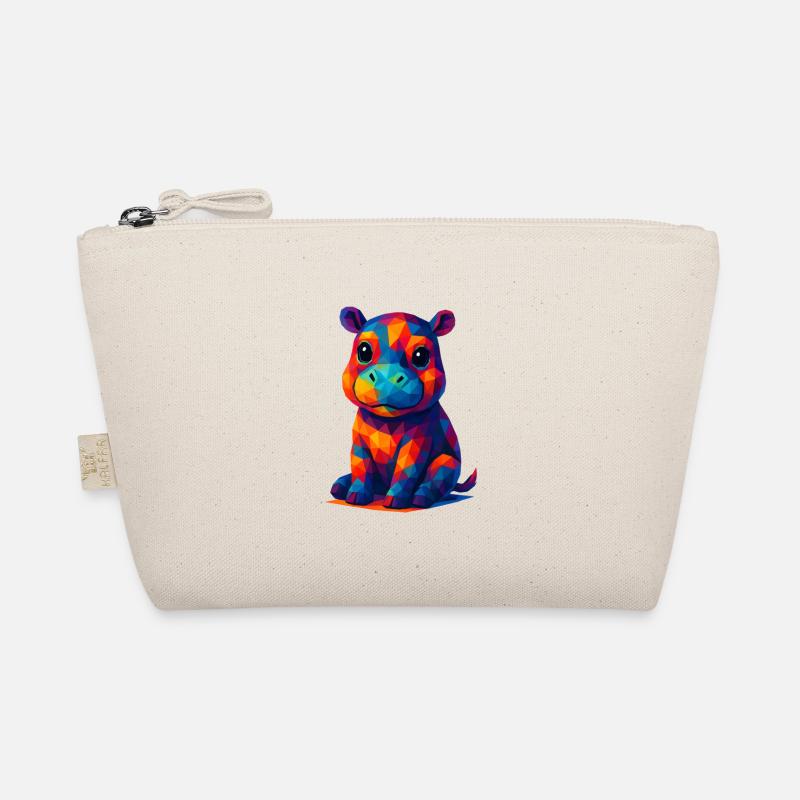 WPAP Polygone Kawaii Style Bébé Hippopotame Hippopotame Trousse biologique