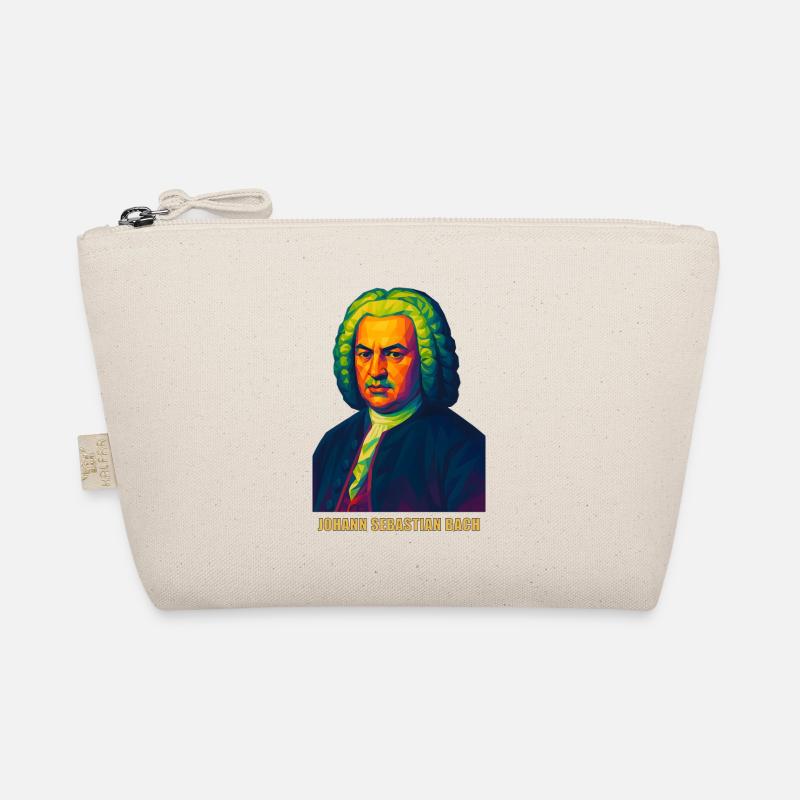 WPAP Polygon Porträt Johann Sebastian Bach Bio-Täschchen