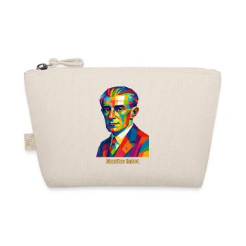 WPAP Polygon Portrait Maurice Ravel Bolero - Bio-Täschchen - Natur - Vorne