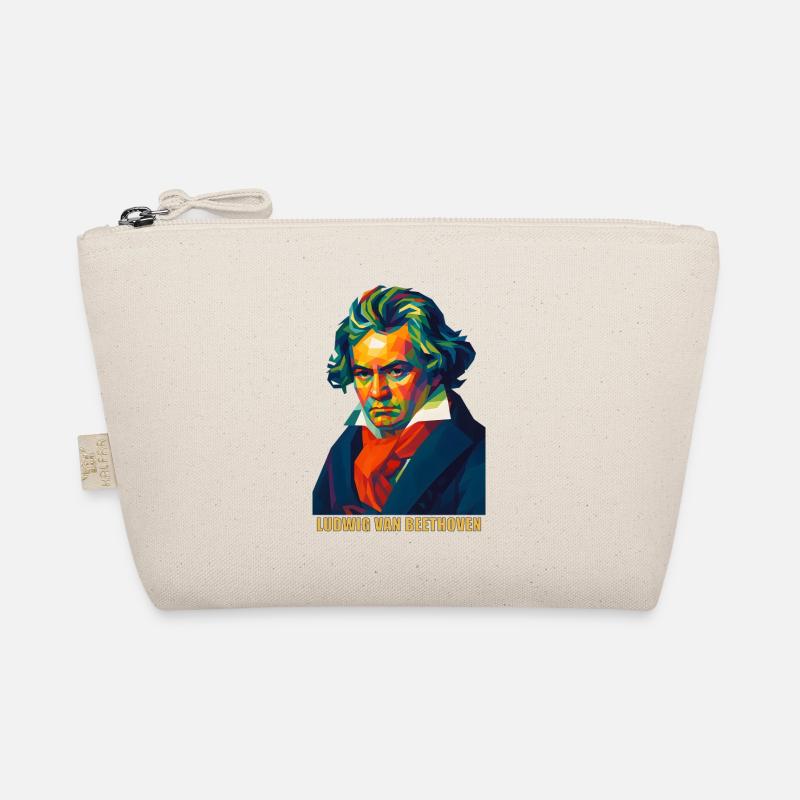 WPAP Polygon Porträt Ludwig van Beethoven Bio-Täschchen