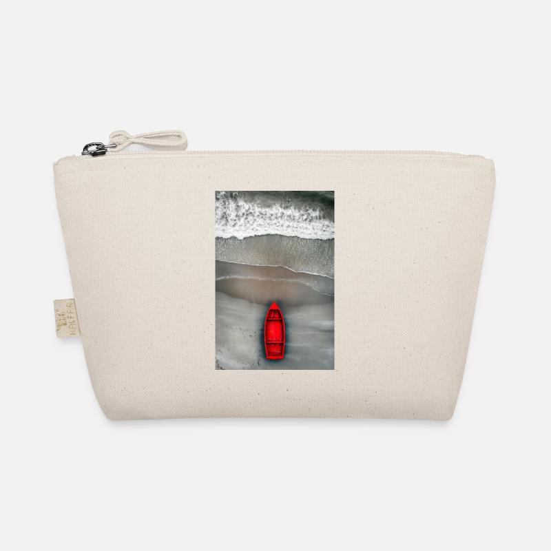 Red Boat on Grey Shore Organic Pouch